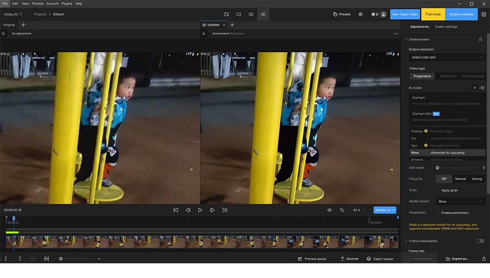 Topaz Video AIを使ってMP4の画質を上げる