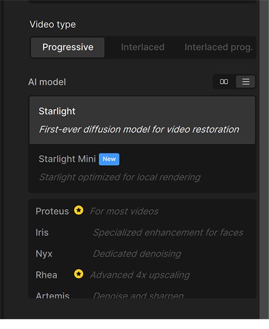 「Progressive」より利用可能なAIモデル