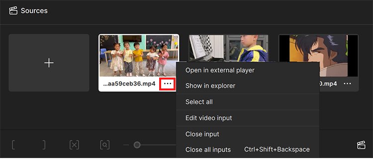 三点リーダーをクリックしてメニューを表示