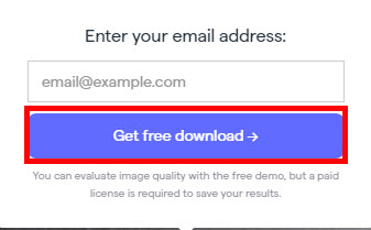 「Get free download」をクリックする