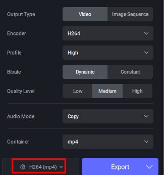 「OUTPUT SETTINGS」の設定