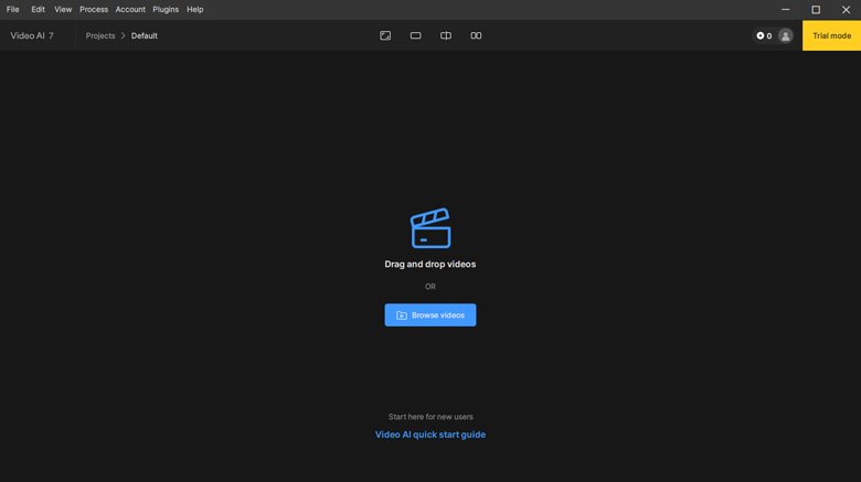 Topaz Video AI起動画面