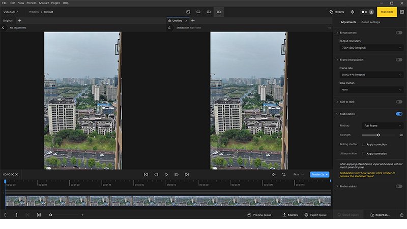 本格な動画手ぶれ補正を体験:Topaz Video AI