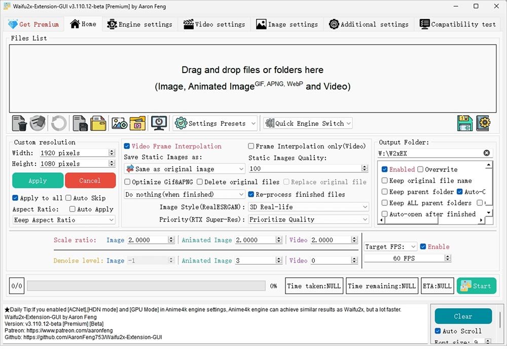 GitHubでおすすめの動画高画質化ソフト:Waifu2x Extension GUI