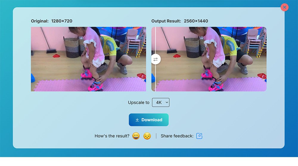 動画アップスケーリングサイト:Imgupscaler AI