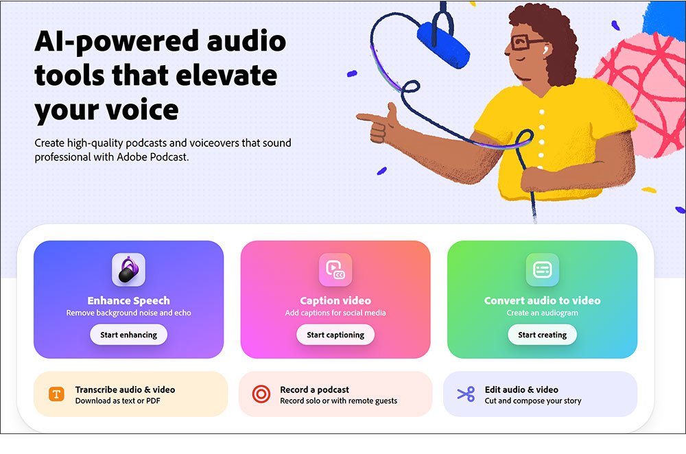 AIで音声をクリアにするサイト:Adobe Podcast