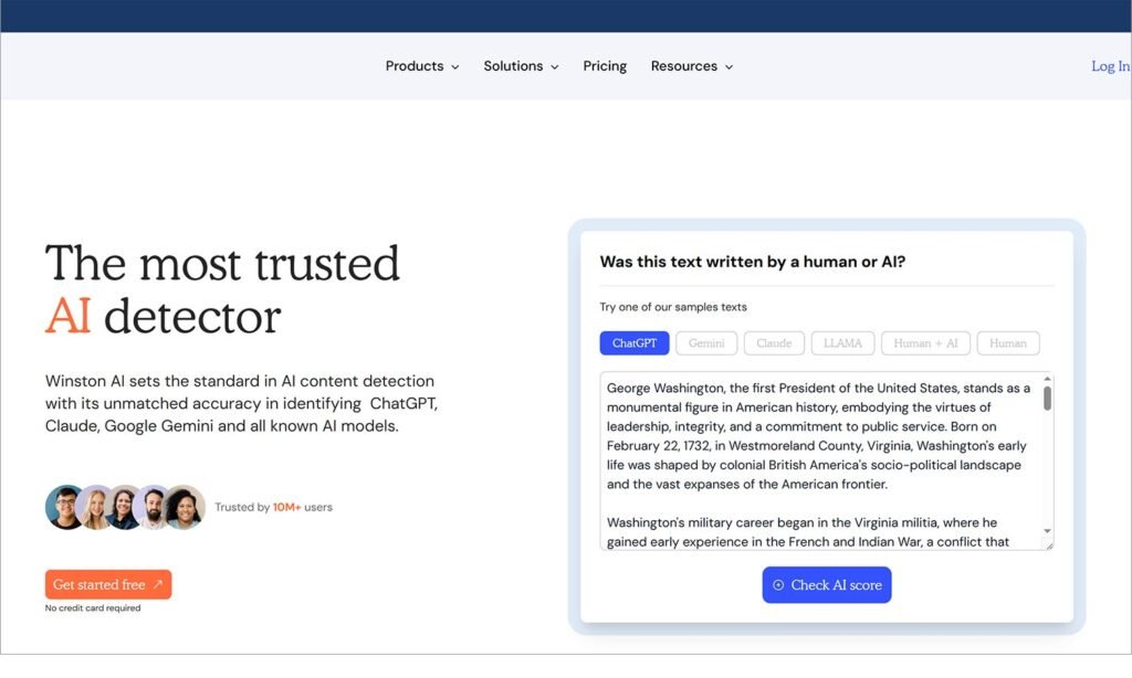 英語文章対応のおすすめAIチェッカー：Winston AI